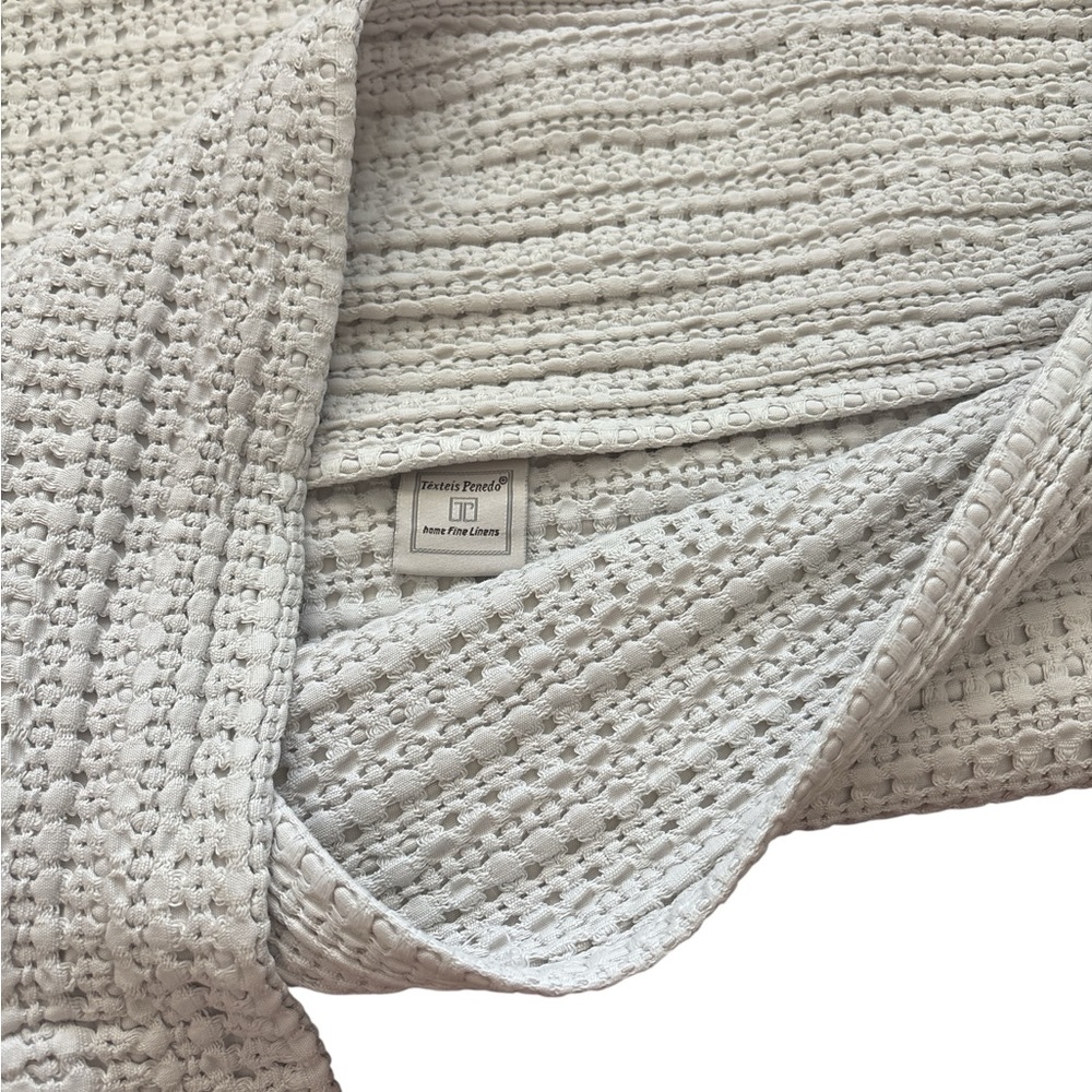 Texteis Penedo, Euro Waffle Pillow Sham, 30”x32”, 100% Cotton, Made In Portugal - Picture 3 of 5